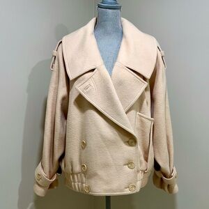 Vintage Dino Valiano Wool Angora Coat Cream